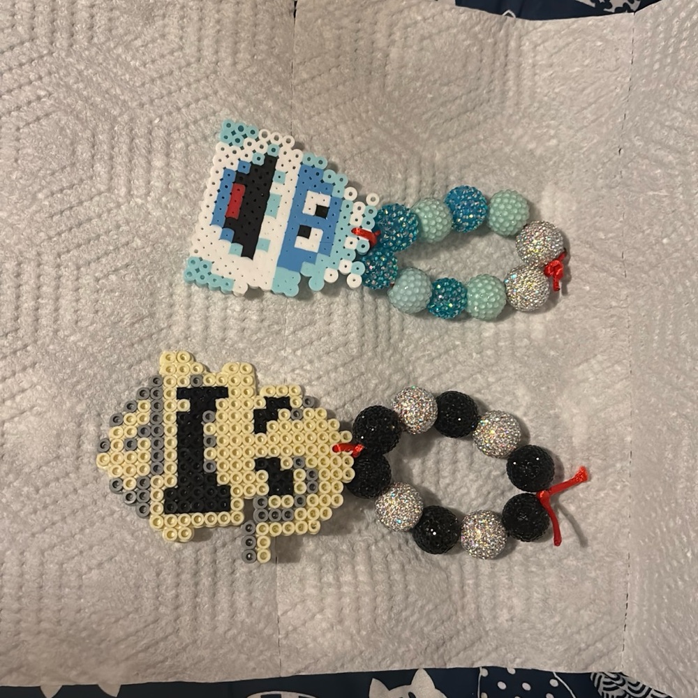 Handmade Beaded Bracelets - Blue and Black